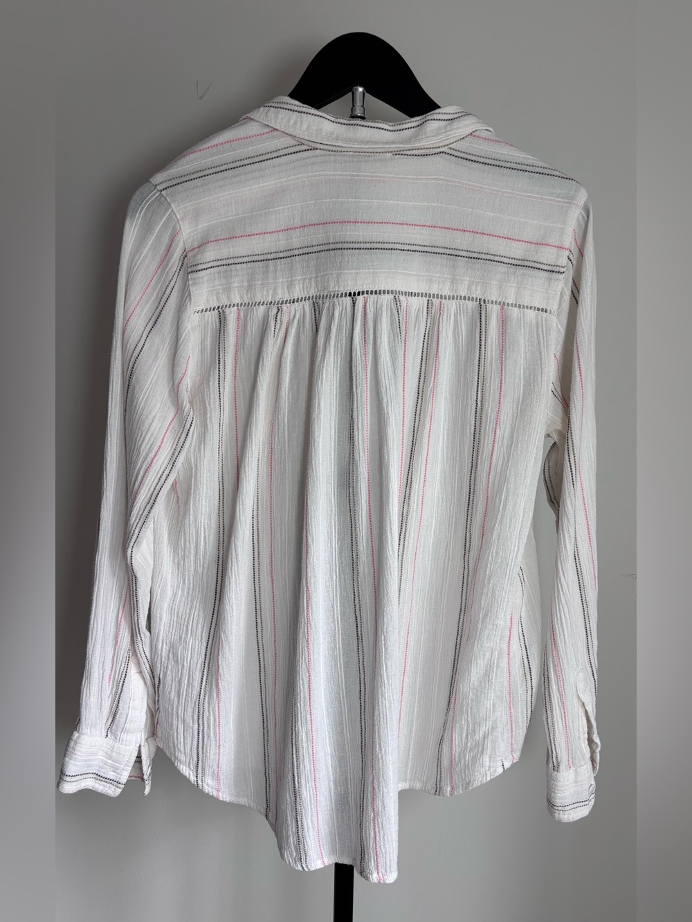 Sundance Gauze Striped Button-up Shirt | M | EUC | Beach | Resort | Boho - Picture 2 of 7